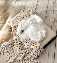 Image 1 of Photo prop | Newborn girls body-dress for photoshoots | Bessie | white