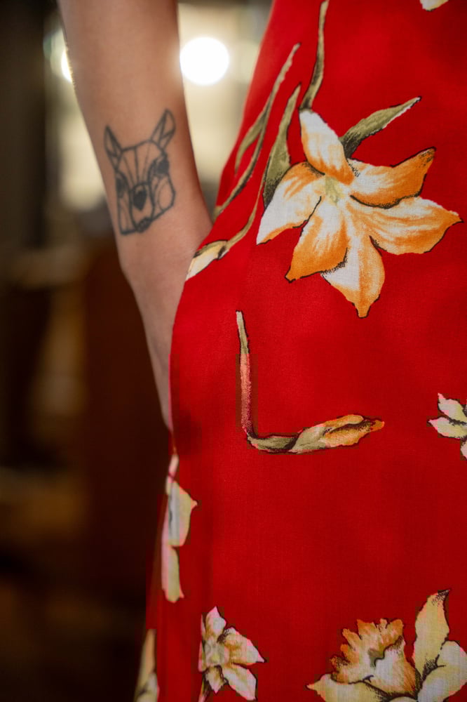 Image of Chemisier rosso Fabiani