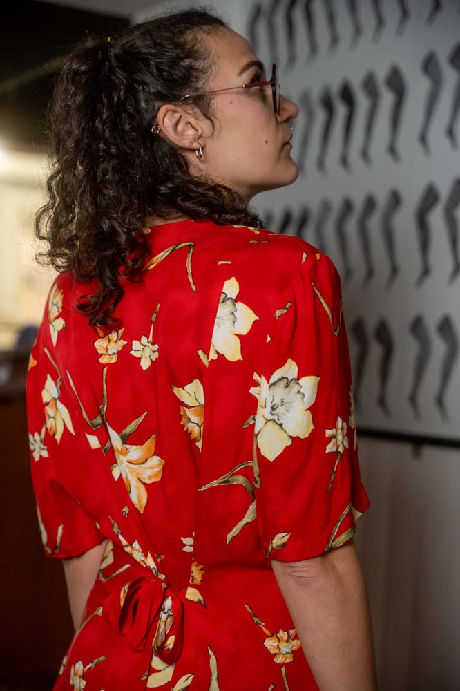 Image of Chemisier rosso Fabiani