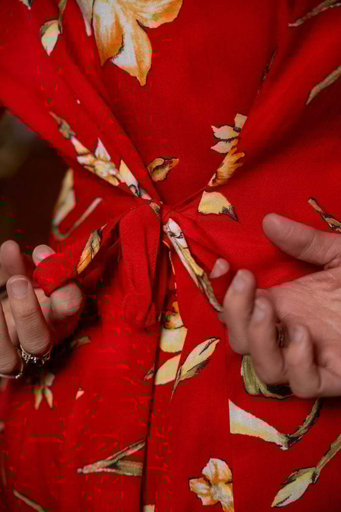 Image of Chemisier rosso Fabiani