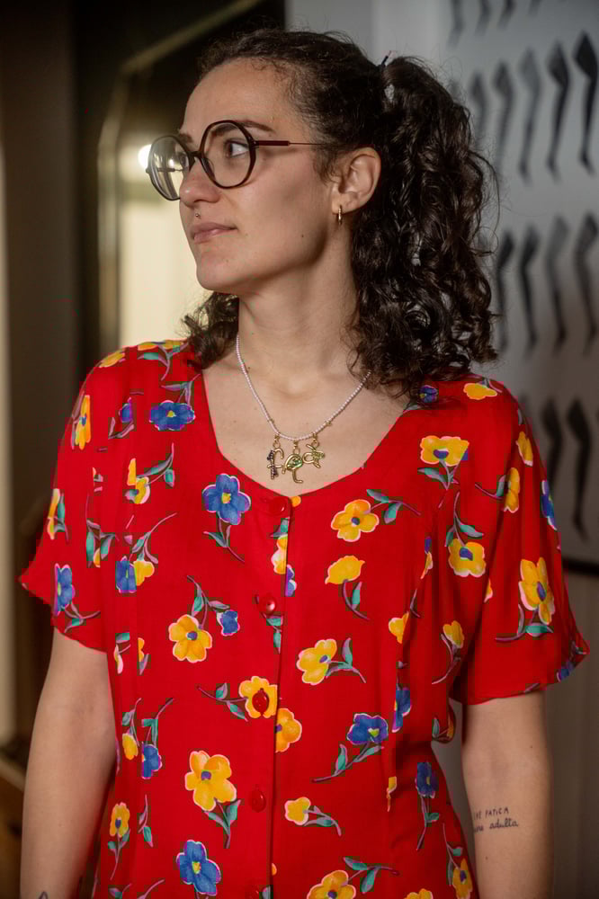 Image of Chemisier rosso Nice Day