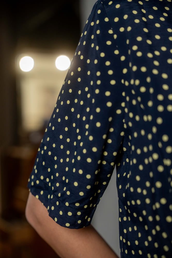 Image of Chemisier Blu Pois