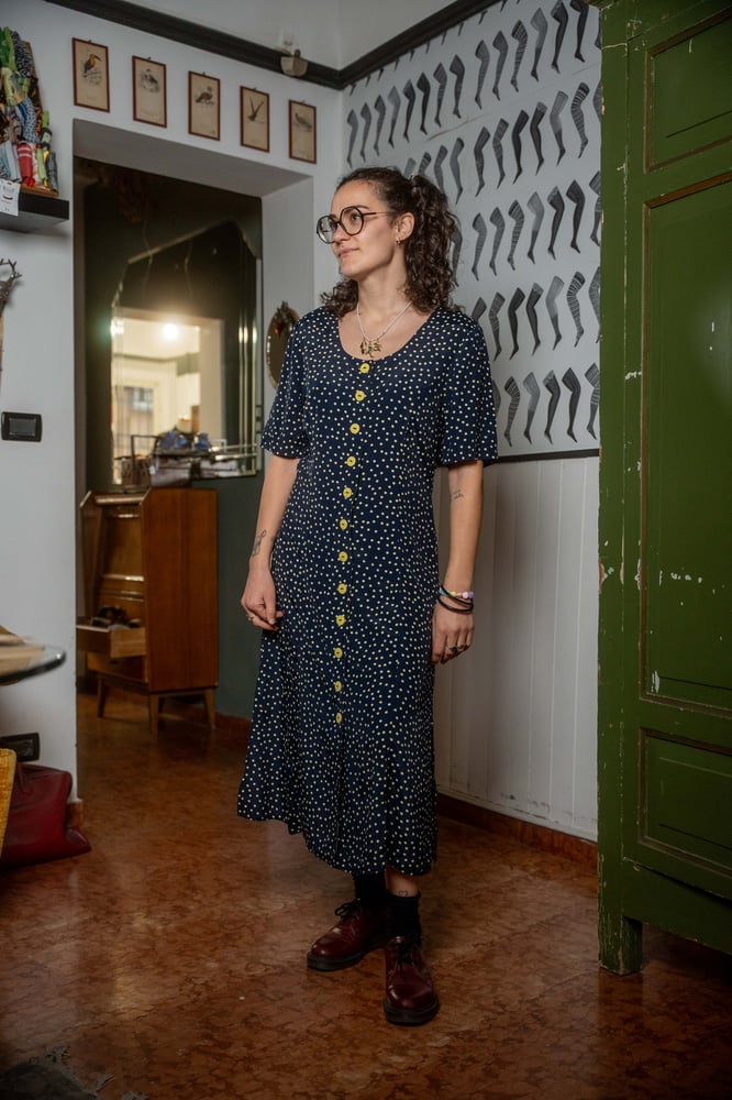 Image of Chemisier Blu Pois