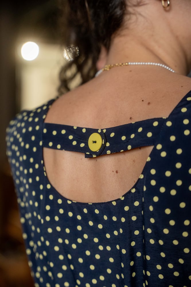 Image of Chemisier Blu Pois