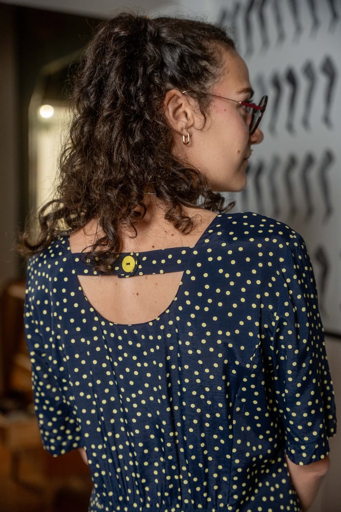 Image of Chemisier Blu Pois