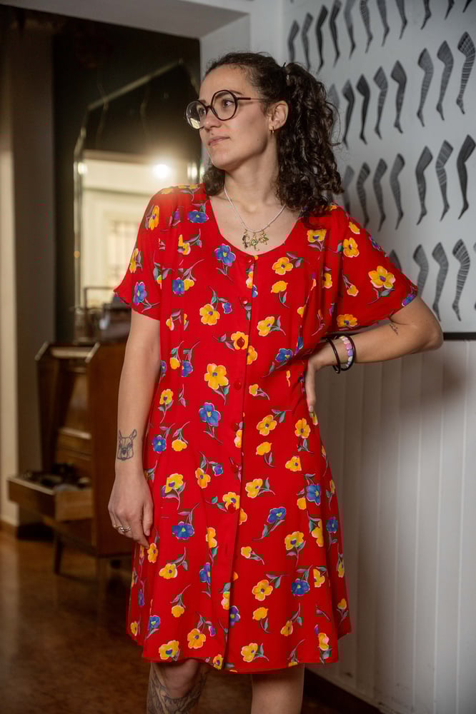 Image of Chemisier rosso Nice Day