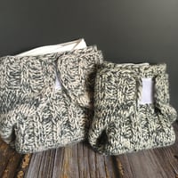 Image 3 of Wool cloth diaper system - grey/white mix