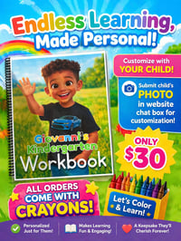 Image 3 of 80 page Custom Kindergarten Workbook (Free Shipping)
