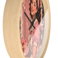 Image 2 of 10" Vintage Pink Bakery Wall Clock – Retro Charm Decor
