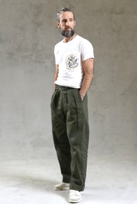 Image 3 of CAPTAIN TROUSER wax cotton - Olive Green