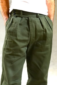 Image 4 of CAPTAIN TROUSER wax cotton - Olive Green