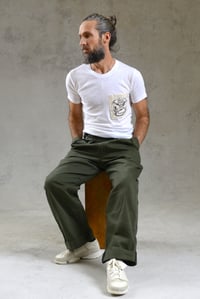 Image 6 of CAPTAIN TROUSER wax cotton - Olive Green