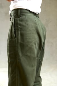 Image 9 of CAPTAIN TROUSER wax cotton - Olive Green