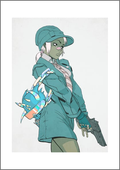  Limited edition A4 Miuna/Wolf 359 Print ( + bonus Jill book )