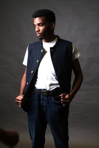 Image 2 of Clayton Gilet linen - Navy