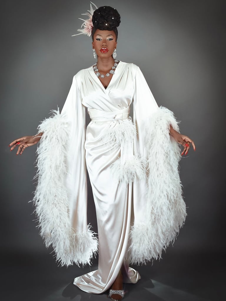 Limited Edition  Pearl  "Selene" Dressing Gown Size S