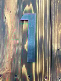 Image 1 of Modern Number 1 House Numbers Sign - Stainless Steel - 6 Inches