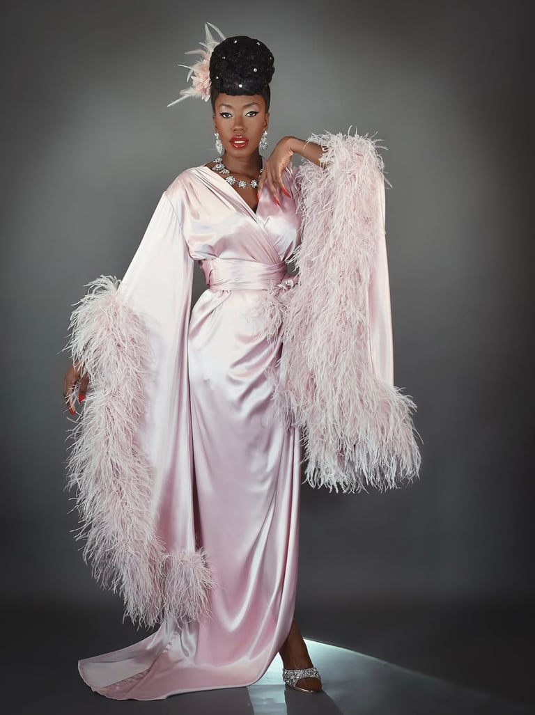 Limited Edition  Rose Ash "Selene" Dressing Gown Sizes S, M