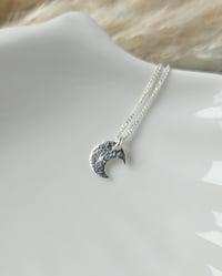 Image 4 of Boho tiny moon necklace with engraved star