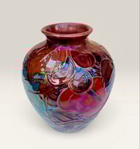 Image 2 of “Apple and bramble” reduction lustre vase