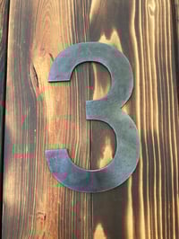 Image 1 of Modern Number 3 House Numbers Sign - Stainless Steel - 6 Inches
