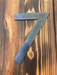 Image 1 of Modern Number 7 House Numbers Sign - Stainless Steel - 6 Inches