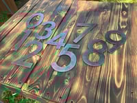 Image 4 of Modern Number 7 House Numbers Sign - Stainless Steel - 6 Inches