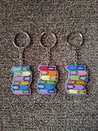 Image 12 of Stitched Keychains - Cassette Tape, Gameboy, DVD Logo, Tea 
