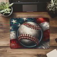 Image 1 of Mouse Pad - Baseball