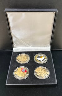 Image 1 of WW2 D-Day (USA) Gold-Plated Challenge Coins Honoring the 101st & 82nd Airborne Divisions