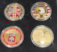 Image 6 of WW2 D-Day (USA) Gold-Plated Challenge Coins Honoring the 101st & 82nd Airborne Divisions