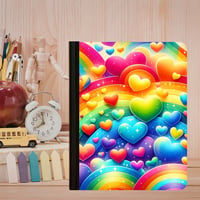 Image 2 of Composition Book - Rainbow Hearts