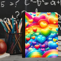 Image 4 of Composition Book - Rainbow Hearts