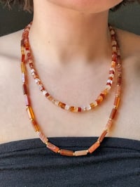 Image 1 of Red Carnelian "Mother Figure" Necklace Set