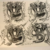 Image 2 of 1990 Gerald Von Langley production Harley V-Twin flash 11x14 