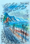 “Sidmouth beach doodle…"  Steve McCracken original watercolour doodle…