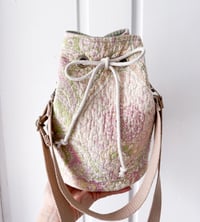 Image 2 of Upcycled Quilted Mini Drawstring Bag 