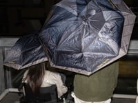 Image 7 of kova&Stasis Space&Lucas Blalock_ Break an Umbrella b&w