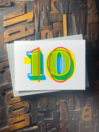 Image 8 of 10th birthday | letterpress card