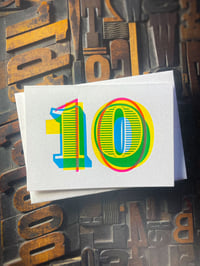 Image 5 of 10th birthday | letterpress card