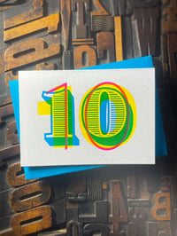 Image 3 of 10th birthday | letterpress card