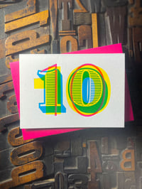 Image 4 of 10th birthday | letterpress card