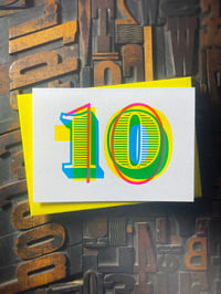 Image 6 of 10th birthday | letterpress card