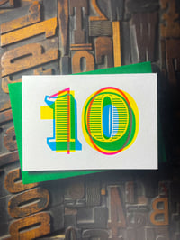 Image 7 of 10th birthday | letterpress card