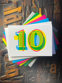 Image 1 of 10th birthday | letterpress card