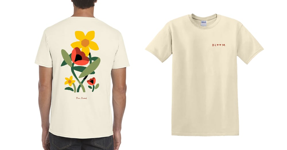 Image of T-shirt BLOOM - Beige 