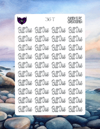 Image 1 of Bill Due Font T-T23