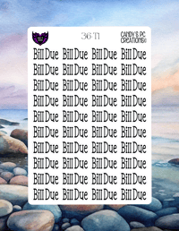 Image 2 of Bill Due Font T-T23