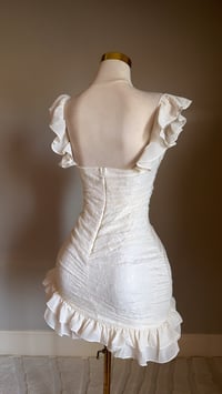 Image 9 of Daphne lace mini dress (cream)