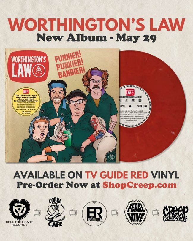 Worthington's Law - Funnier! Punkier! Bandier! 12" LP